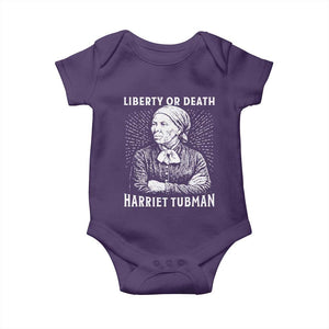 Harriet Tubman Liberty Or Death Baby Onesie Female Empowerment History Gift TS12 Purple Print Your Wear