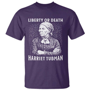 Harriet Tubman Liberty Or Death T Shirt Female Empowerment History Gift TS12 Purple Print Your Wear