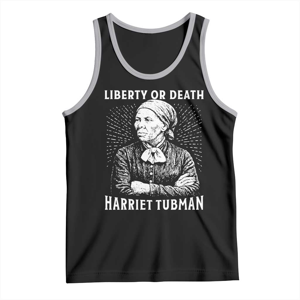 Harriet Tubman Liberty Or Death Tank Top Female Empowerment History Gift TS12 Black Athletic Heather Print Your Wear