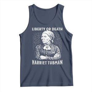 Harriet Tubman Liberty Or Death Tank Top Female Empowerment History Gift TS12 Navy Print Your Wear