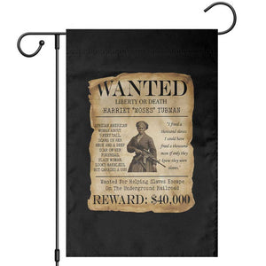 Vintage Harriet Tubman Poster Garden Flag Wanted For Helping Slaves Escape TS12 Black Print Your Wear