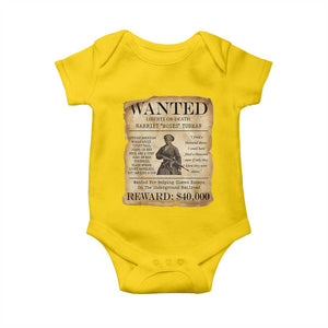 Vintage Harriet Tubman Poster Baby Onesie Wanted For Helping Slaves Escape TS12 Daisy Print Your Wear
