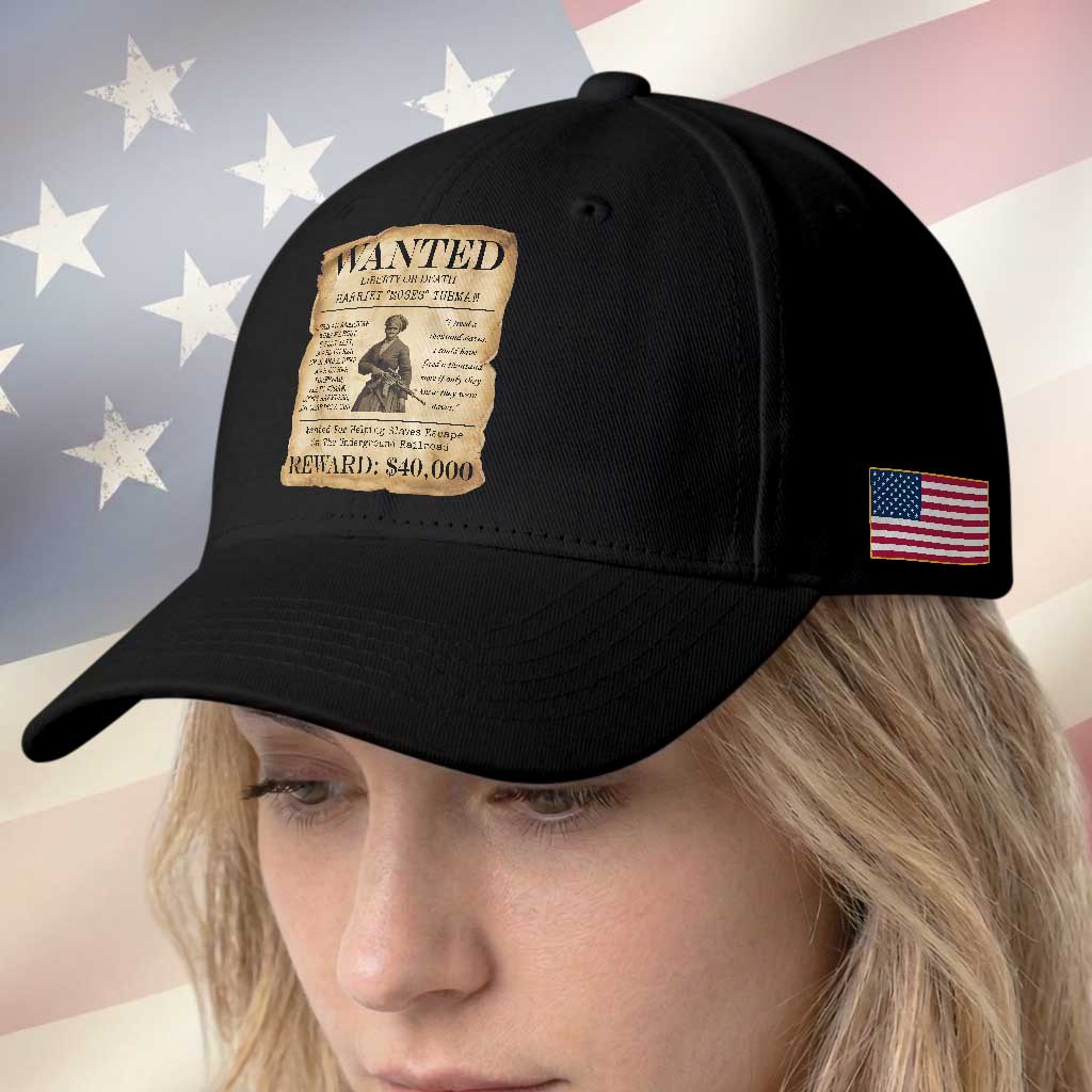 Vintage Harriet Tubman Poster Baseball Cap Wanted For Helping Slaves Escape TS12 Print Your Wear