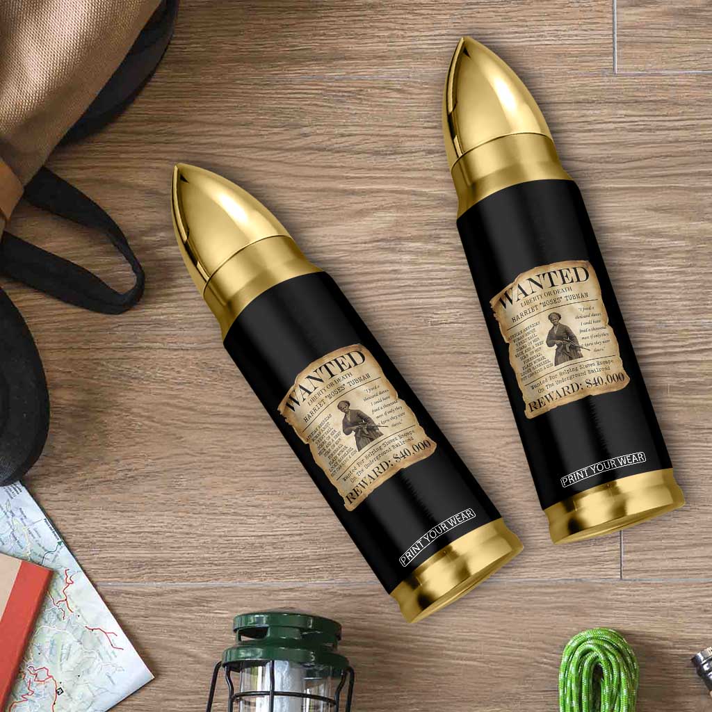Vintage Harriet Tubman Poster Bullet Tumbler Wanted For Helping Slaves Escape TS12 Print Your Wear