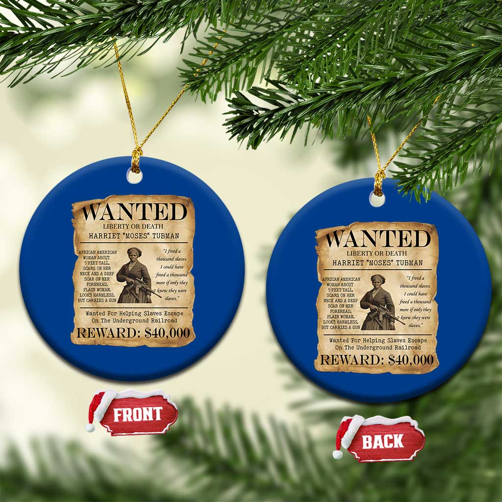 Vintage Harriet Tubman Poster Ceramic Ornament Wanted For Helping Slaves Escape TS12 1pc Blue Print Your Wear