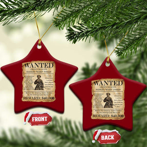 Vintage Harriet Tubman Poster Ceramic Ornament Wanted For Helping Slaves Escape TS12 Print Your Wear