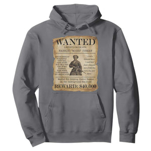 Vintage Harriet Tubman Poster Hoodie Wanted For Helping Slaves Escape TS12 Charcoal Print Your Wear