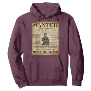 Vintage Harriet Tubman Poster Hoodie Wanted For Helping Slaves Escape TS12 Maroon Print Your Wear