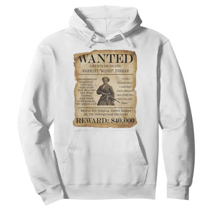 Vintage Harriet Tubman Poster Hoodie Wanted For Helping Slaves Escape TS12 White Print Your Wear