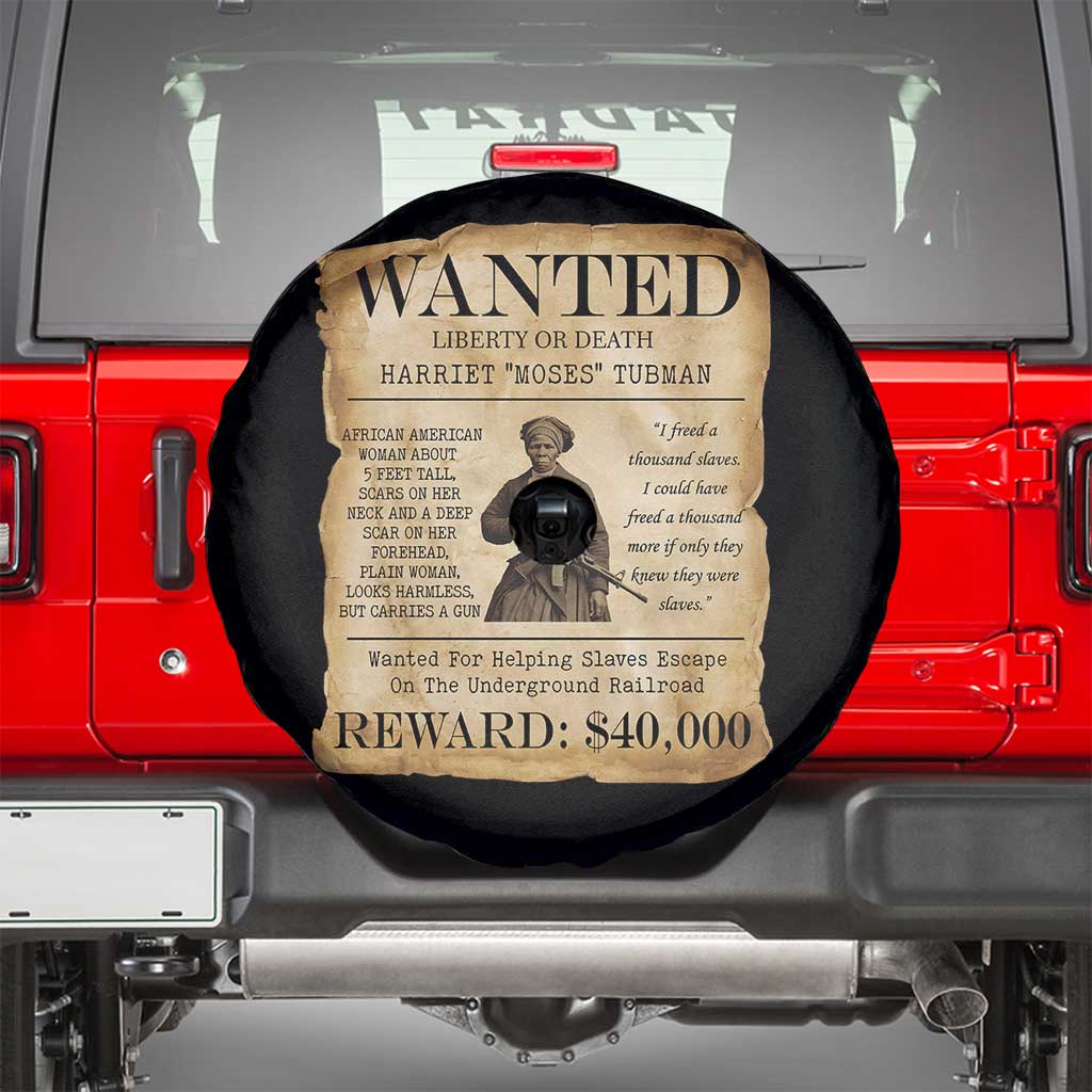 Vintage Harriet Tubman Poster Spare Tire Cover Wanted For Helping Slaves Escape TS12 Black Print Your Wear