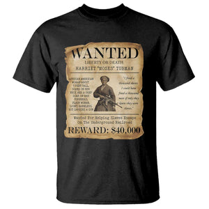 Vintage Harriet Tubman Poster T Shirt Wanted For Helping Slaves Escape TS12 Black Print Your Wear