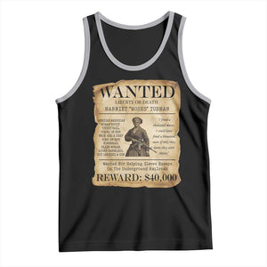 Vintage Harriet Tubman Poster Tank Top Wanted For Helping Slaves Escape TS12 Black Athletic Heather Print Your Wear