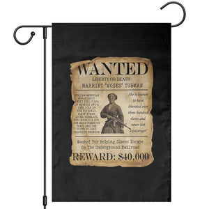 Harriet Tubman Wanted Reward Poster Garden Flag Liberty Or Death TS12 Black Print Your Wear