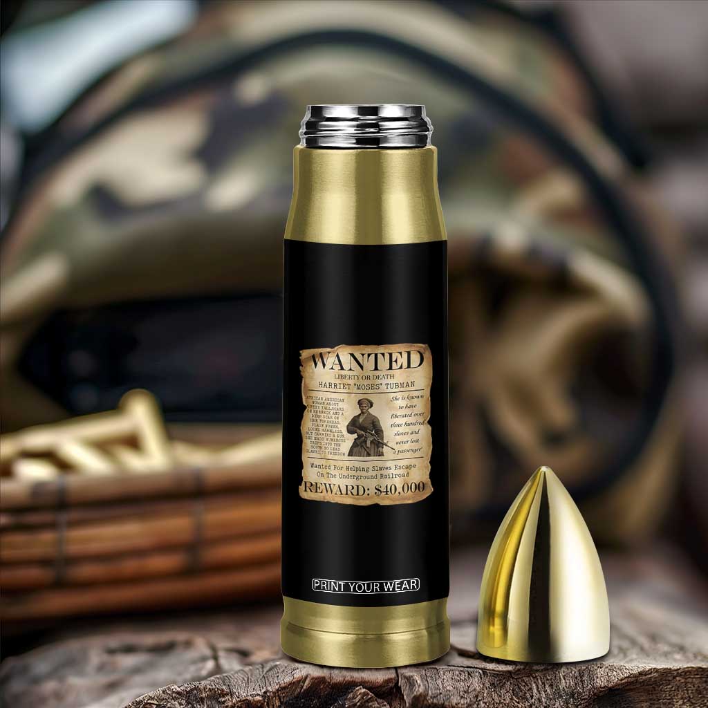 Harriet Tubman Wanted Reward Poster Bullet Tumbler Liberty Or Death TS12 Print Your Wear