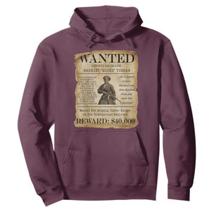 Harriet Tubman Wanted Reward Poster Hoodie Liberty Or Death TS12 Maroon Print Your Wear
