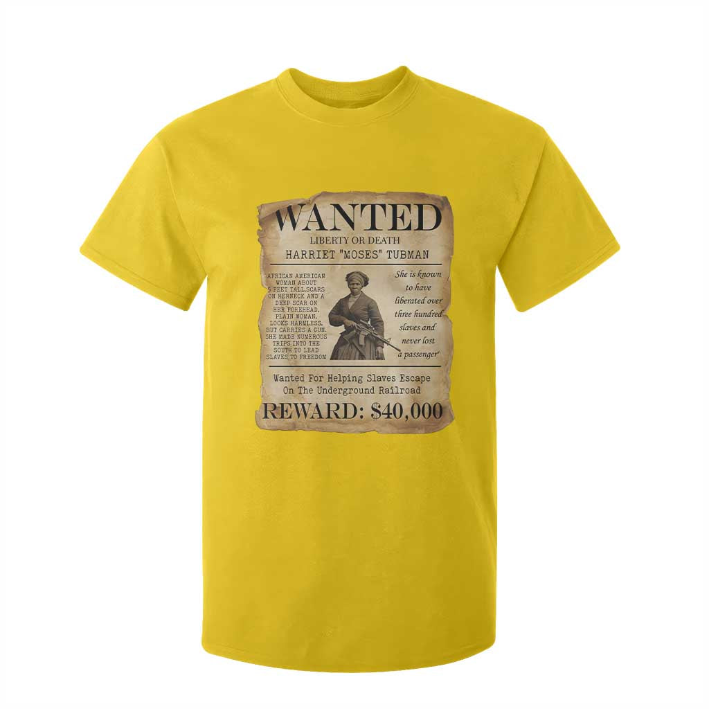 Harriet Tubman Wanted Reward Poster T Shirt For Kid Liberty Or Death TS12 Daisy Print Your Wear