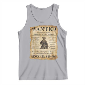 Harriet Tubman Wanted Reward Poster Tank Top Liberty Or Death TS12 Athletic Heather Print Your Wear