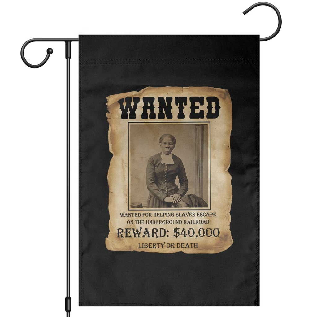 Harriet Tubman Wanted Reward Poster Garden Flag Freedom Or Death TS12 Black Print Your Wear