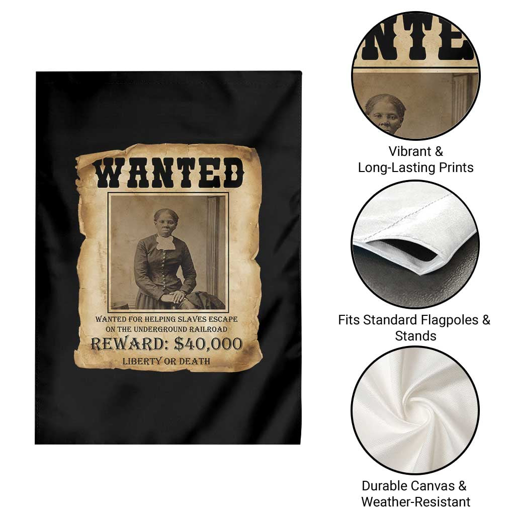 Harriet Tubman Wanted Reward Poster Garden Flag Freedom Or Death TS12 Print Your Wear