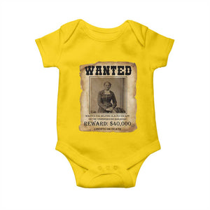 Harriet Tubman Wanted Reward Poster Baby Onesie Freedom Or Death TS12 Daisy Print Your Wear
