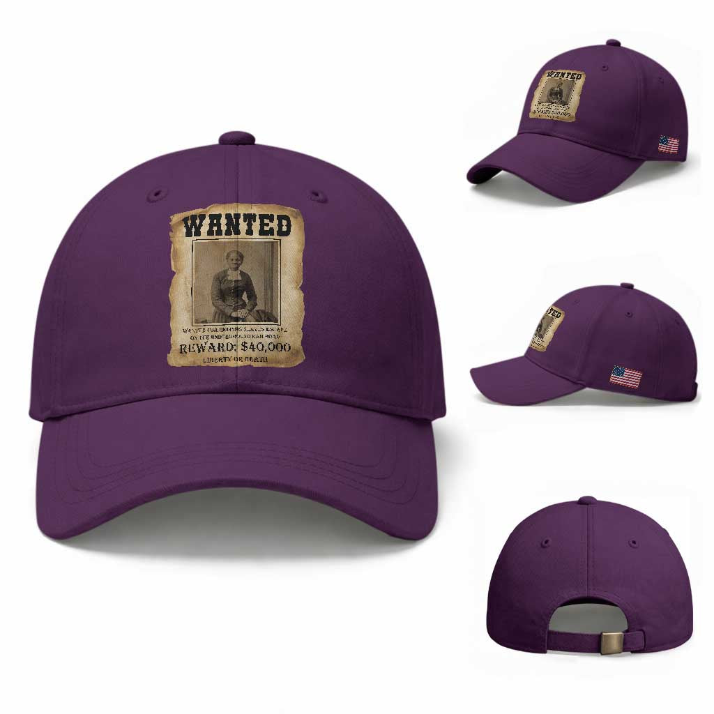 Harriet Tubman Wanted Reward Poster Baseball Cap Freedom Or Death TS12 Baseball Cap Universal Fit Purple Print Your Wear