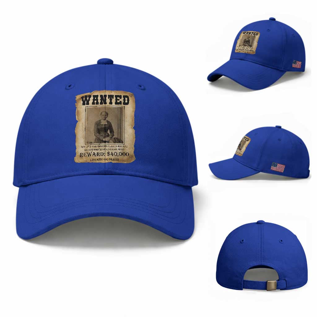 Harriet Tubman Wanted Reward Poster Baseball Cap Freedom Or Death TS12 Baseball Cap Universal Fit Royal Blue Print Your Wear