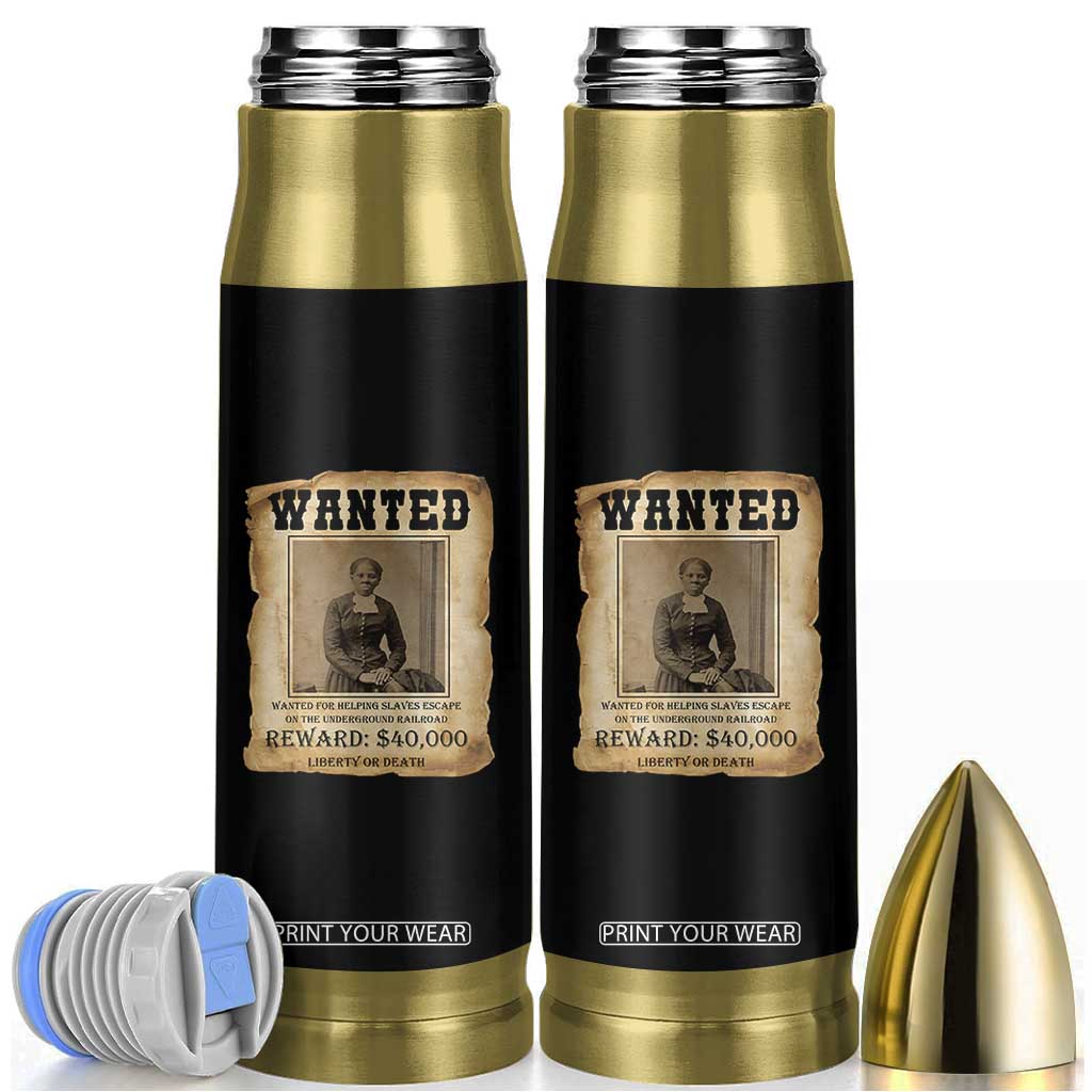 Harriet Tubman Wanted Reward Poster Bullet Tumbler Freedom Or Death TS12 Black Print Your Wear