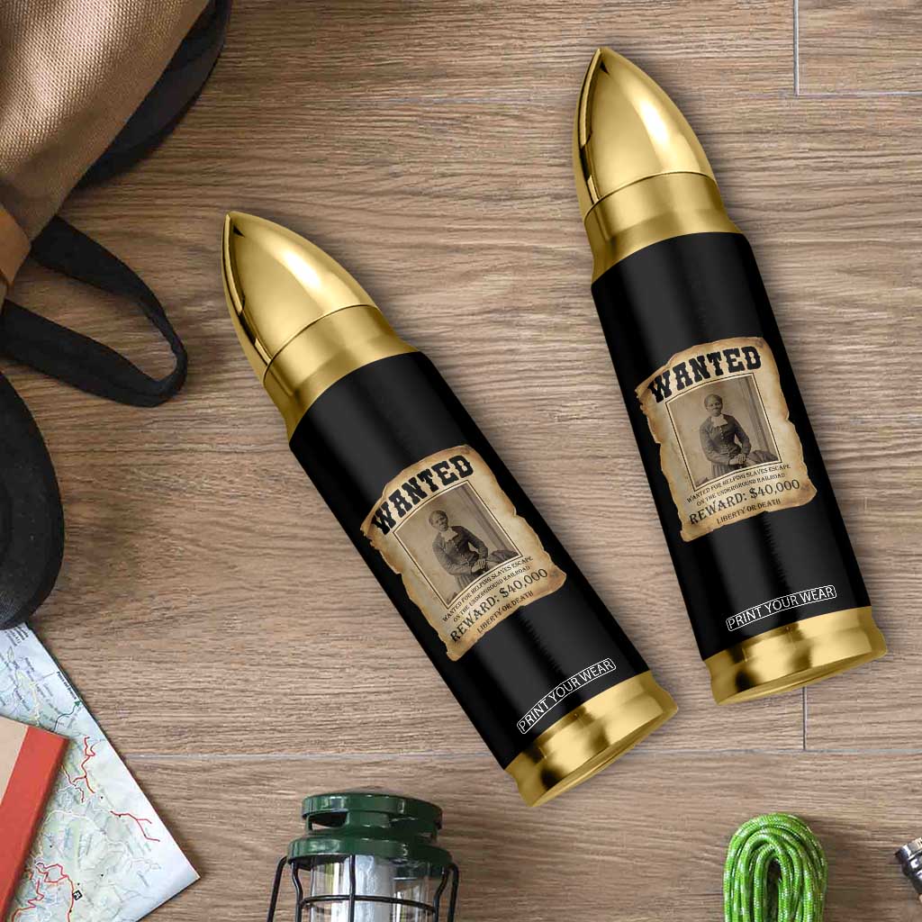 Harriet Tubman Wanted Reward Poster Bullet Tumbler Freedom Or Death TS12 Print Your Wear