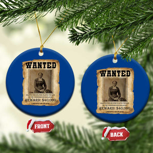 Harriet Tubman Wanted Reward Poster Ceramic Ornament Freedom Or Death TS12 1pc Blue Print Your Wear