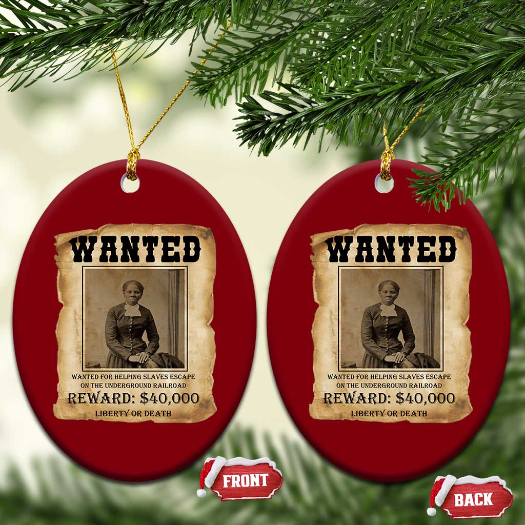 Harriet Tubman Wanted Reward Poster Ceramic Ornament Freedom Or Death TS12 Print Your Wear