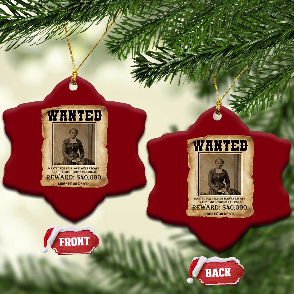 Harriet Tubman Wanted Reward Poster Ceramic Ornament Freedom Or Death TS12 Print Your Wear