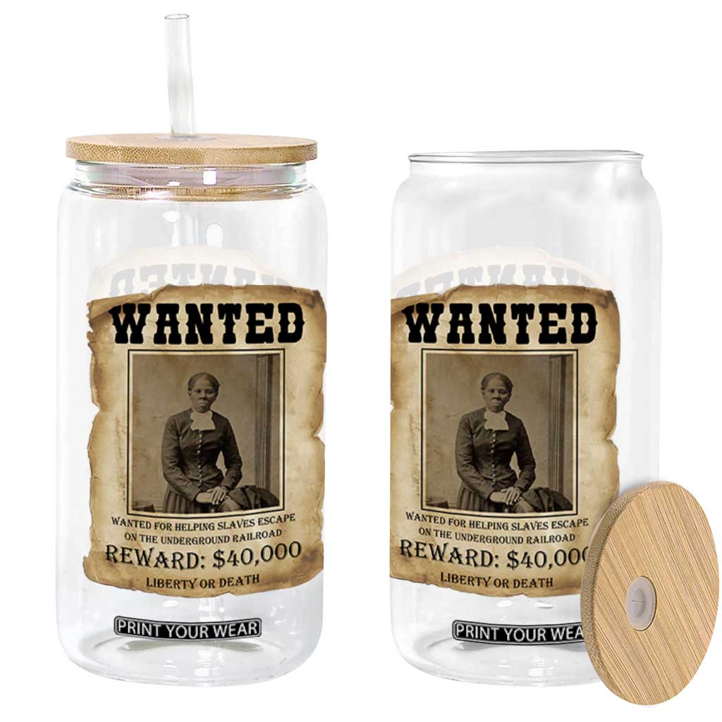 Harriet Tubman Wanted Reward Poster Glass Can Freedom Or Death TS12 Print Your Wear