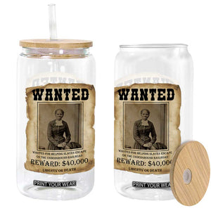 Harriet Tubman Wanted Reward Poster Glass Can Freedom Or Death TS12 Print Your Wear