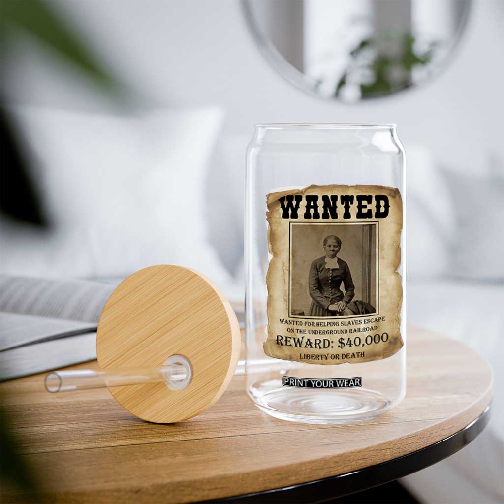 Harriet Tubman Wanted Reward Poster Glass Can Freedom Or Death TS12 Print Your Wear