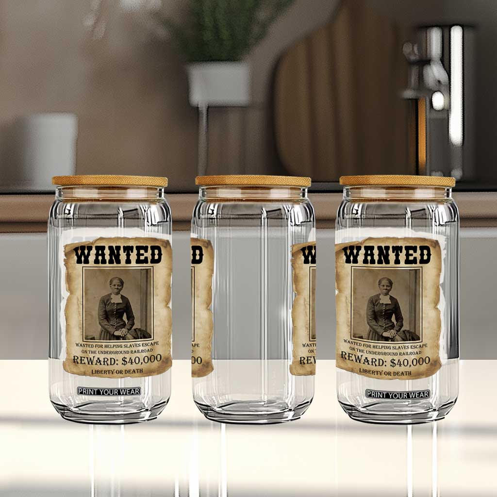 Harriet Tubman Wanted Reward Poster Glass Can Freedom Or Death TS12 Print Your Wear