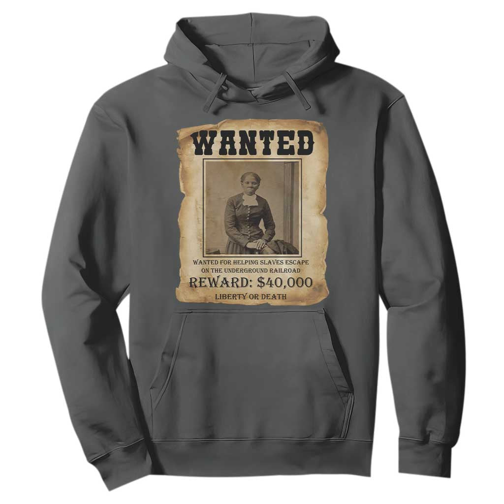 Harriet Tubman Wanted Reward Poster Hoodie Freedom Or Death TS12 Dark Heather Print Your Wear