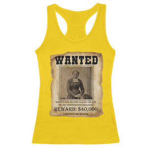 Harriet Tubman Wanted Reward Poster Racerback Tank Top Freedom Or Death TS12 Daisy Print Your Wear