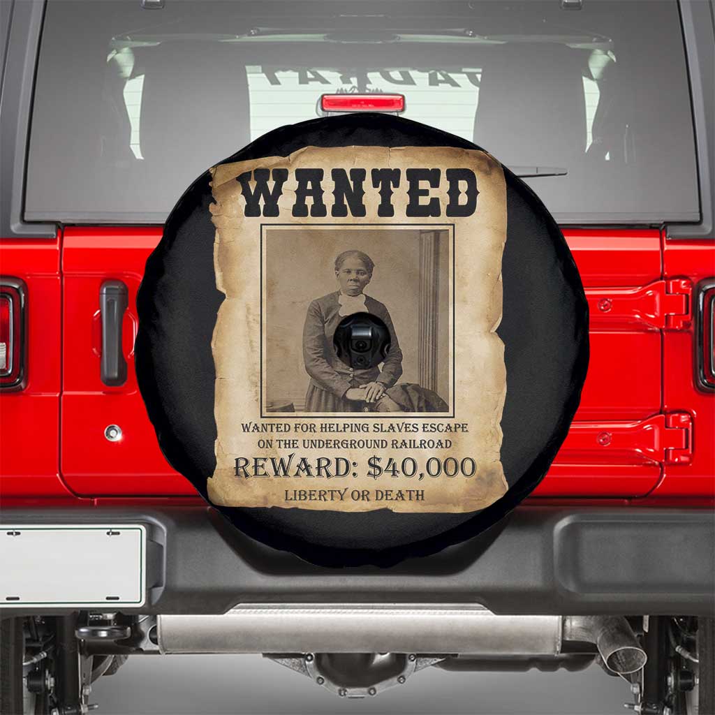 Harriet Tubman Wanted Reward Poster Spare Tire Cover Freedom Or Death TS12 Black Print Your Wear