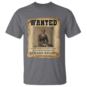 Harriet Tubman Wanted Reward Poster T Shirt Freedom Or Death TS12 Charcoal Print Your Wear