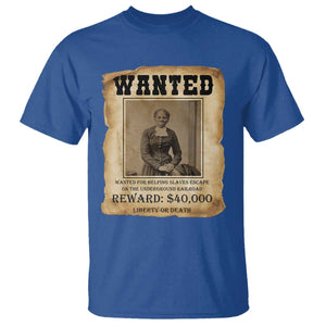 Harriet Tubman Wanted Reward Poster T Shirt Freedom Or Death TS12 Royal Blue Print Your Wear