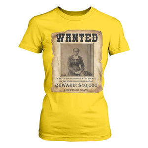 Harriet Tubman Wanted Reward Poster T Shirt For Women Freedom Or Death TS12 Daisy Print Your Wear