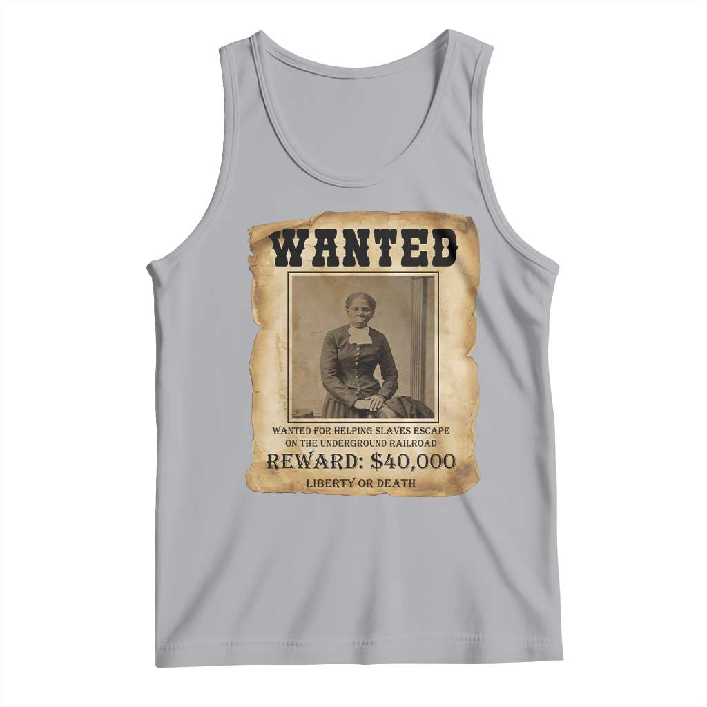 Harriet Tubman Wanted Reward Poster Tank Top Freedom Or Death TS12 Athletic Heather Print Your Wear