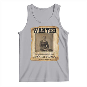 Harriet Tubman Wanted Reward Poster Tank Top Freedom Or Death TS12 Athletic Heather Print Your Wear