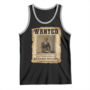 Harriet Tubman Wanted Reward Poster Tank Top Freedom Or Death TS12 Black Athletic Heather Print Your Wear