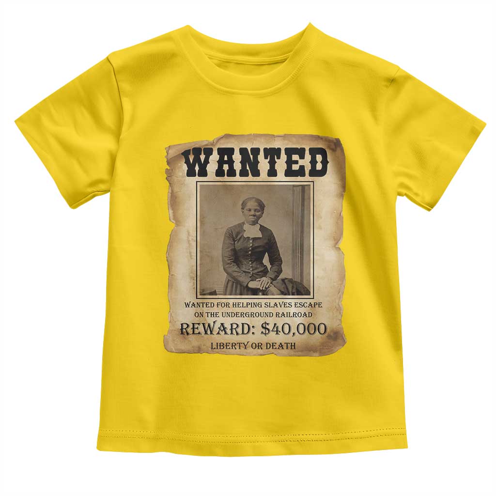 Harriet Tubman Wanted Reward Poster Toddler T Shirt Freedom Or Death TS12 Daisy Print Your Wear