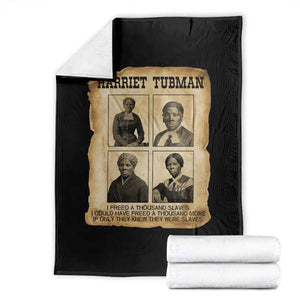 Vintage Harriet Tubman Poster Throw Blanket I Freed A Thousand People TS12 Black Print Your Wear