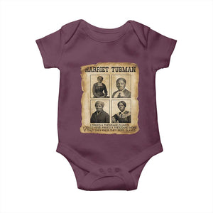 Vintage Harriet Tubman Poster Baby Onesie I Freed A Thousand People TS12 Maroon Print Your Wear