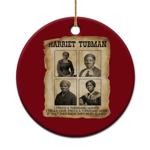 Vintage Harriet Tubman Poster Ceramic Ornament I Freed A Thousand People TS12 1pc Red Print Your Wear