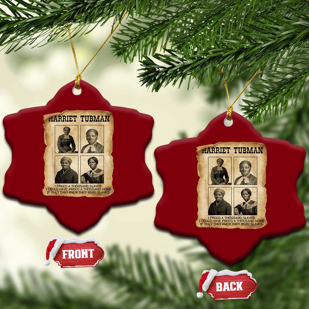 Vintage Harriet Tubman Poster Ceramic Ornament I Freed A Thousand People TS12 Print Your Wear