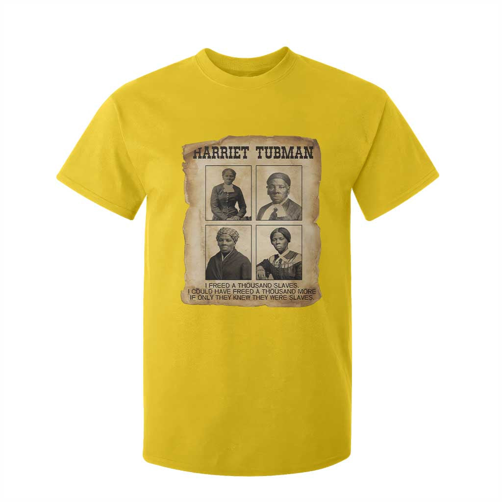 Vintage Harriet Tubman Poster T Shirt For Kid I Freed A Thousand People TS12 Daisy Print Your Wear